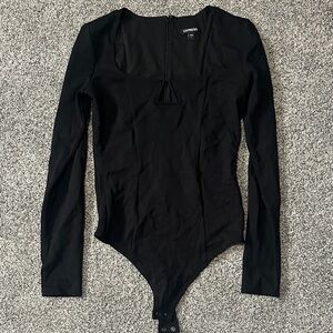 Express Elegant Black Bodysuit